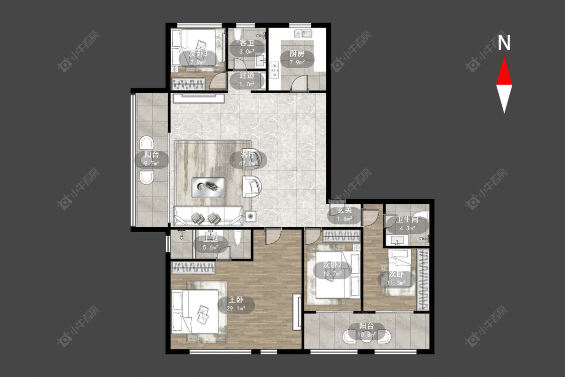 常发珑玥房源户型图 常州常发珑玥在售二手房源户型图_小牛看房