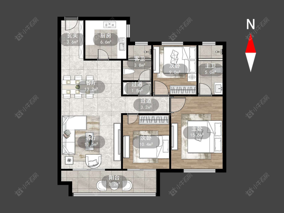 常州观湖名轩在售二手房源户型图_小牛看房