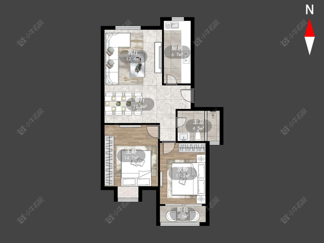常州金色新城西区在售二手房源户型图_小牛看房