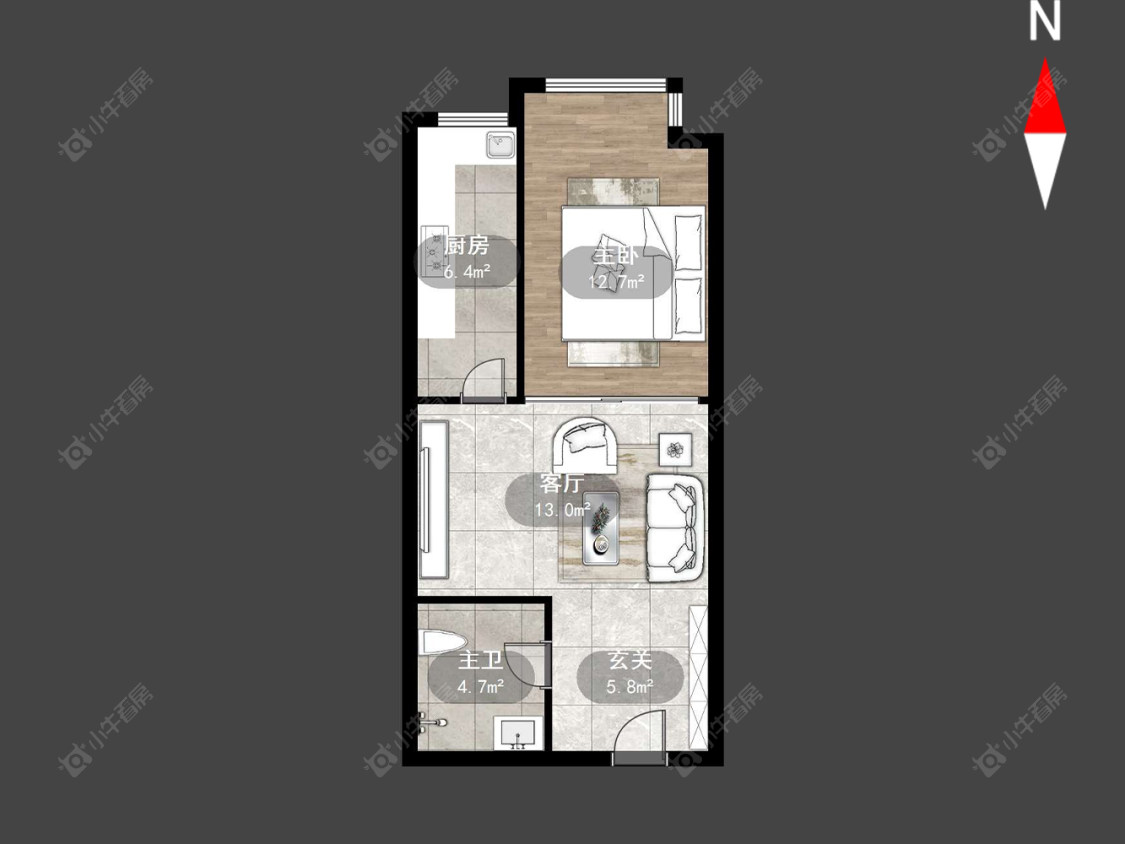 常州美吉特黄金公寓在售二手房源户型图_小牛看房