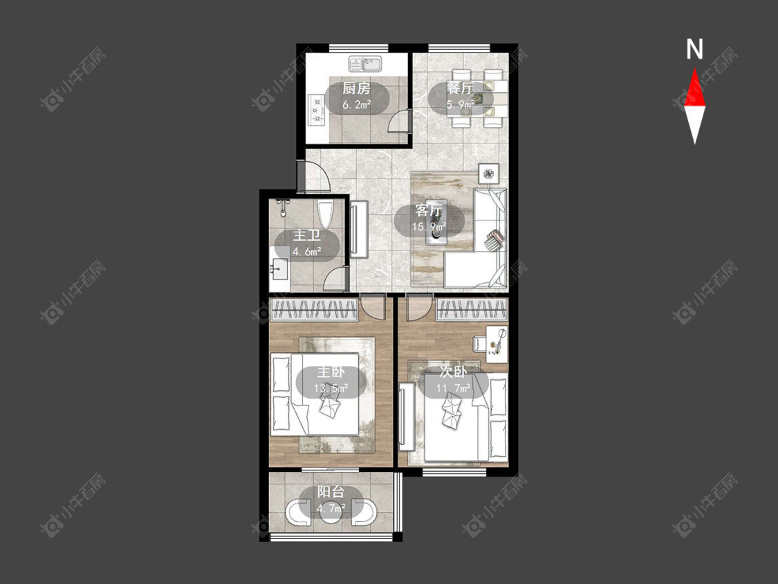 勤业六村房源户型图 常州勤业六村在售二手房源户型图_小牛看房