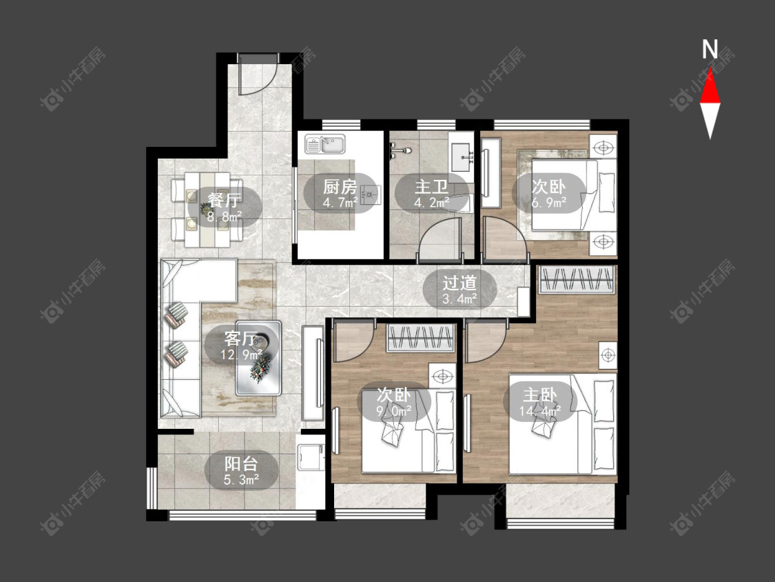 常州万科公园大道二三期在售二手房源户型图_小牛看房