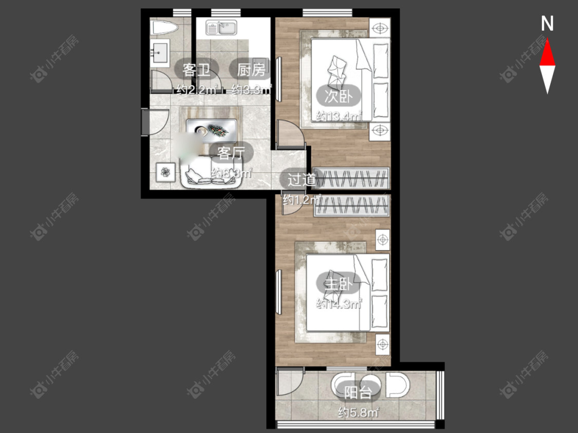 常州工房南区在售二手房源户型图_小牛看房