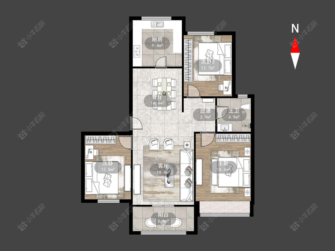 常州香槟广场在售二手房源户型图_小牛看房