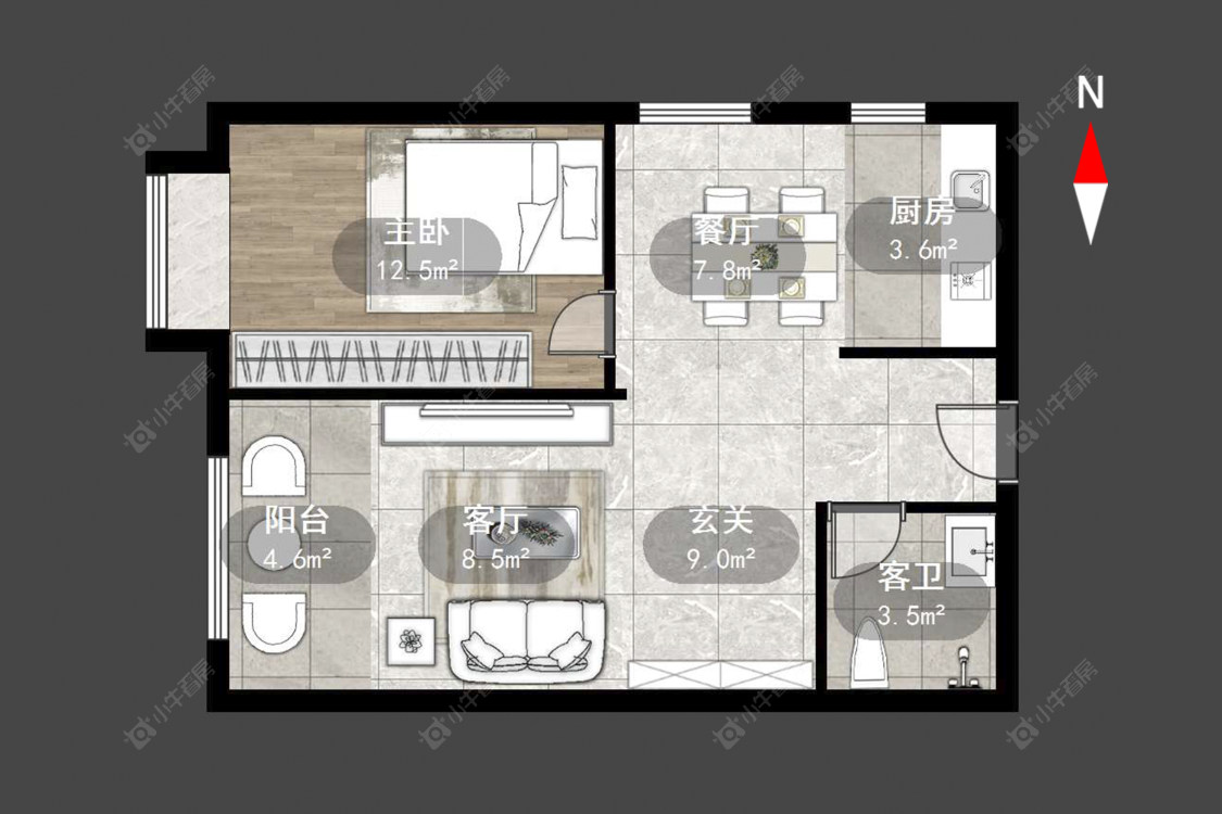 常州恒大御景在售二手房源户型图_小牛看房