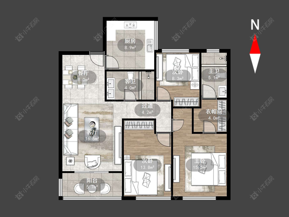 常州御城在售二手房源户型图_小牛看房