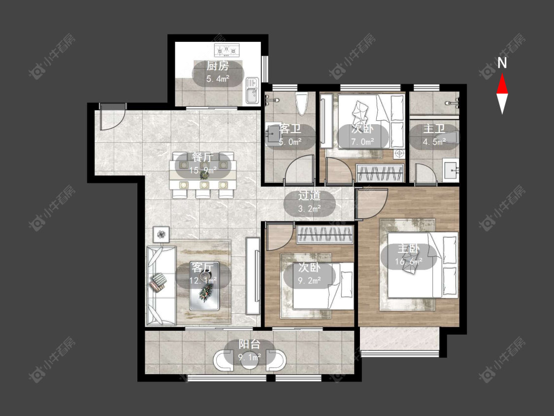 万科公园大道二三期房源户型图 常州万科公园大道二三期在售二手房源户型图_小牛看房