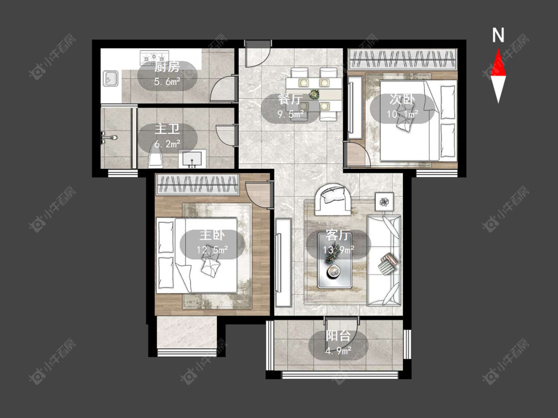 香江华廷花园房源户型图 常州香江华廷花园在售二手房源户型图_小牛看房