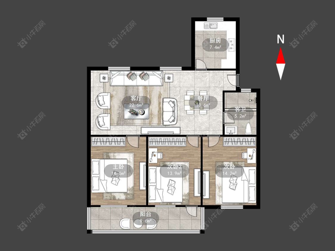 常州翠竹新村北区在售二手房源户型图_小牛看房