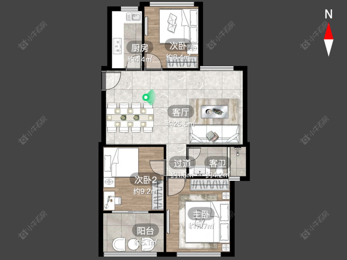 常州蓝山湖在售二手房源户型图_小牛看房