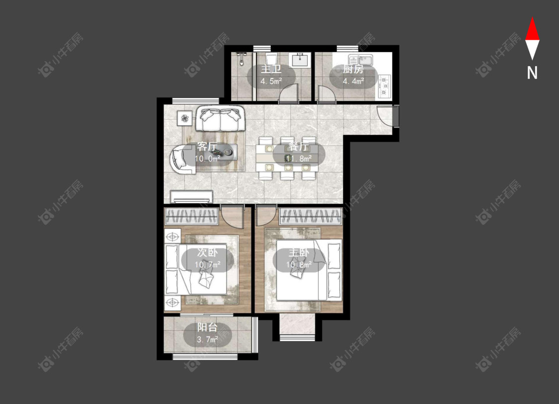 常州华海花园在售二手房源户型图_小牛看房