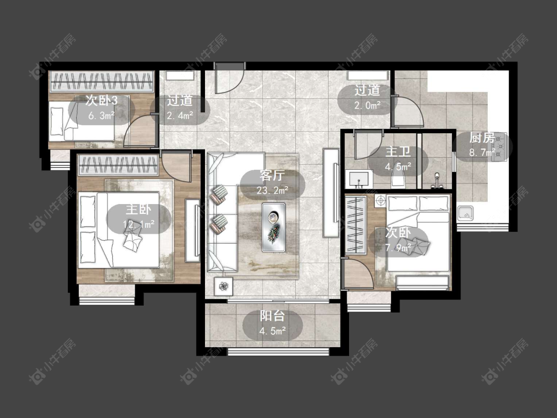 碧桂园房源户型图 丹阳碧桂园在售二手房源户型图_小牛看房