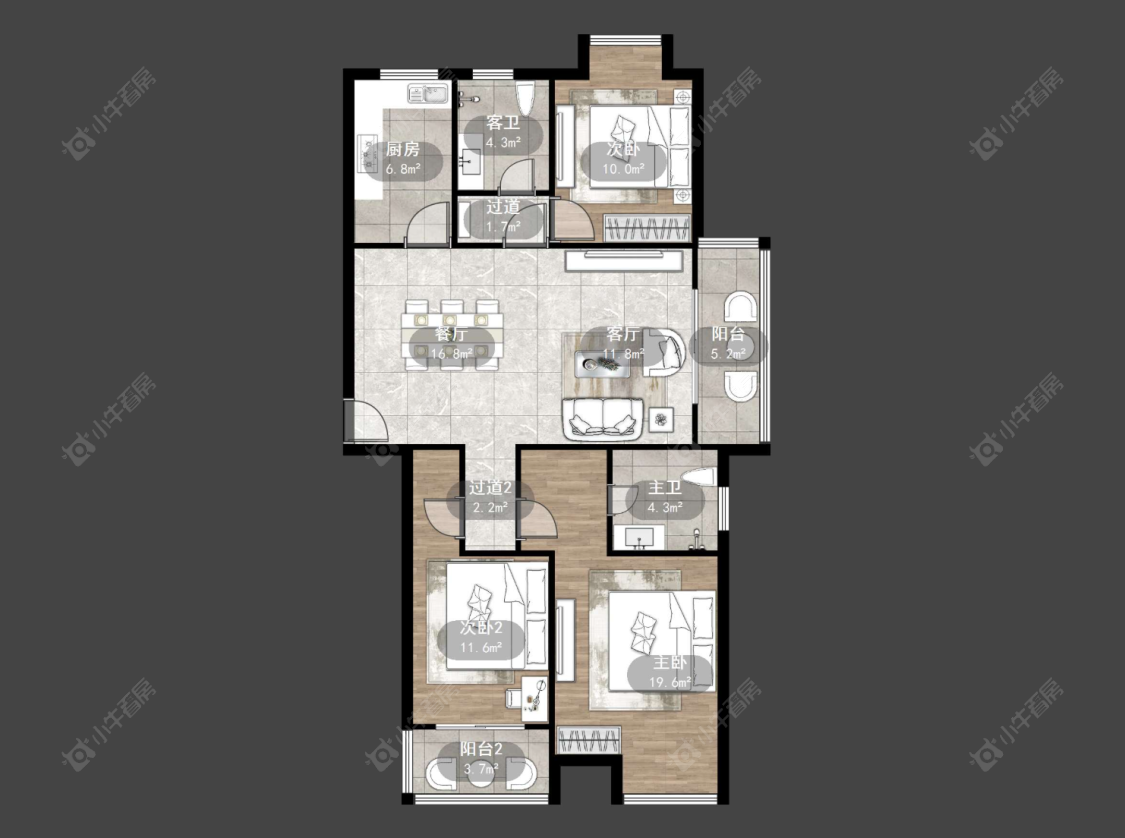 常州天禄西阆苑在售二手房源户型图_小牛看房