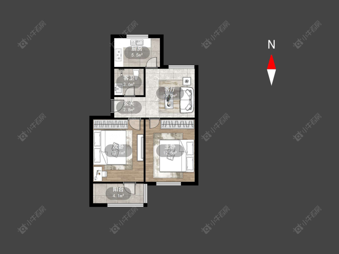 常州河海二村在售二手房源户型图_小牛看房