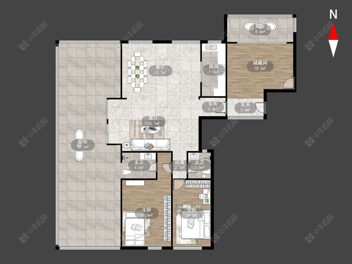常州金地花苑在售二手房源户型图_小牛看房