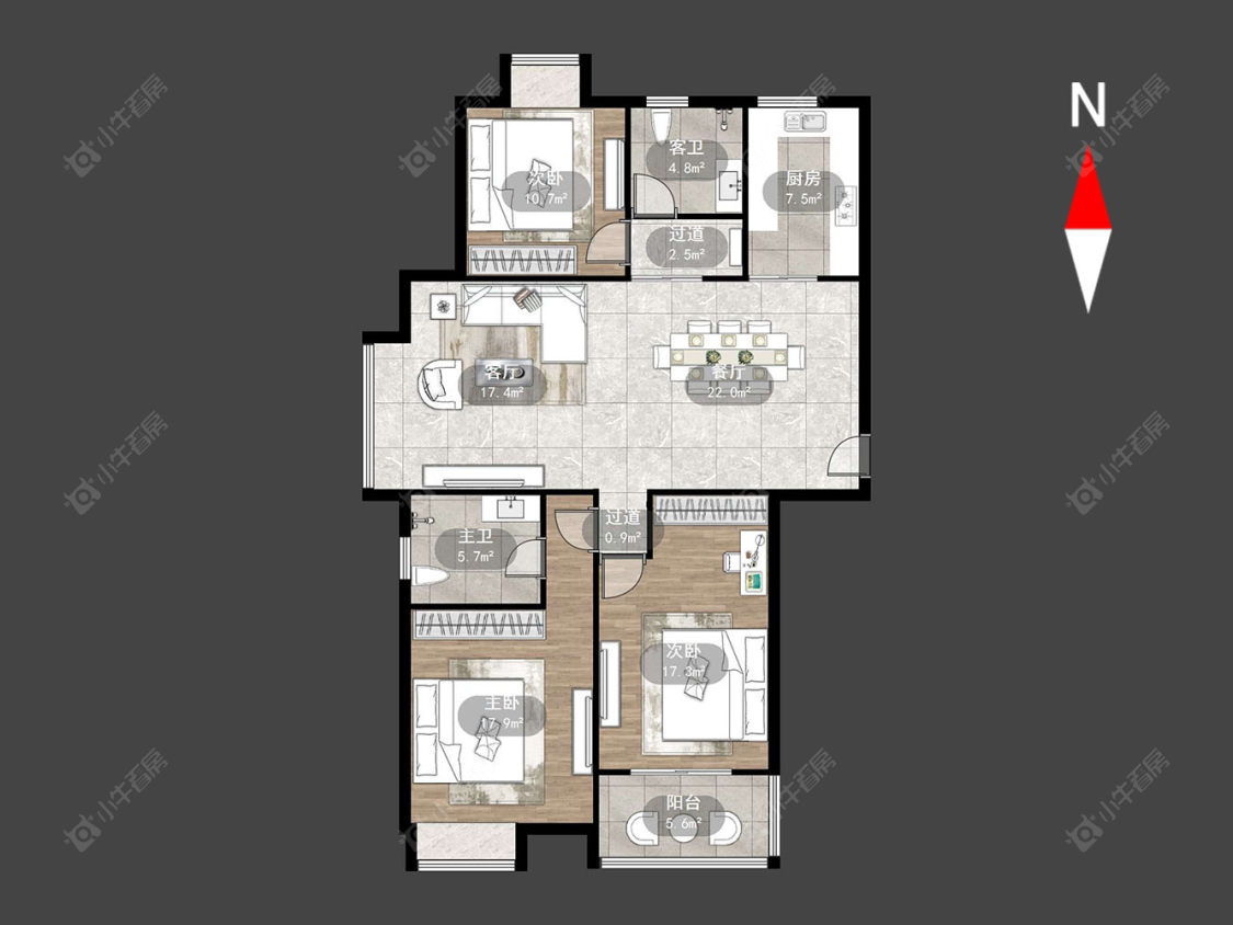 常州文渊居在售二手房源户型图_小牛看房