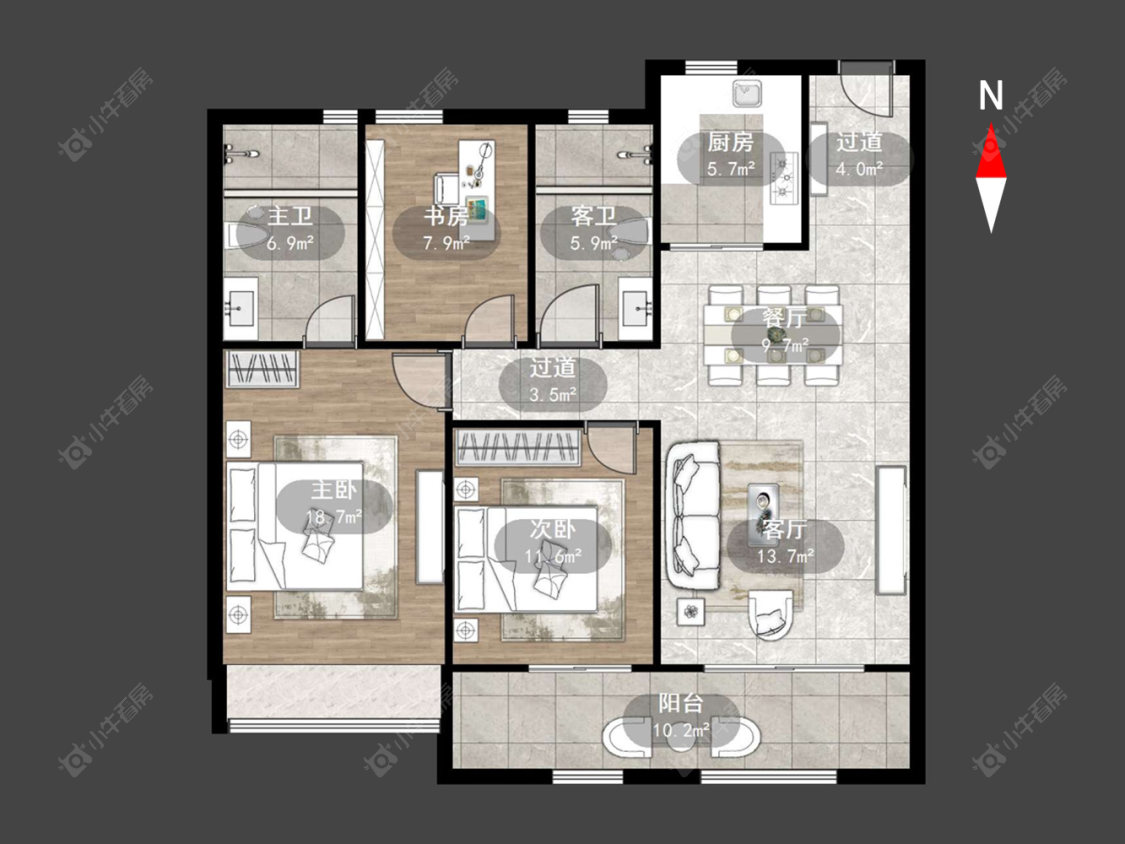 常州嘉宏空港国际星光城在售二手房源户型图_小牛看房