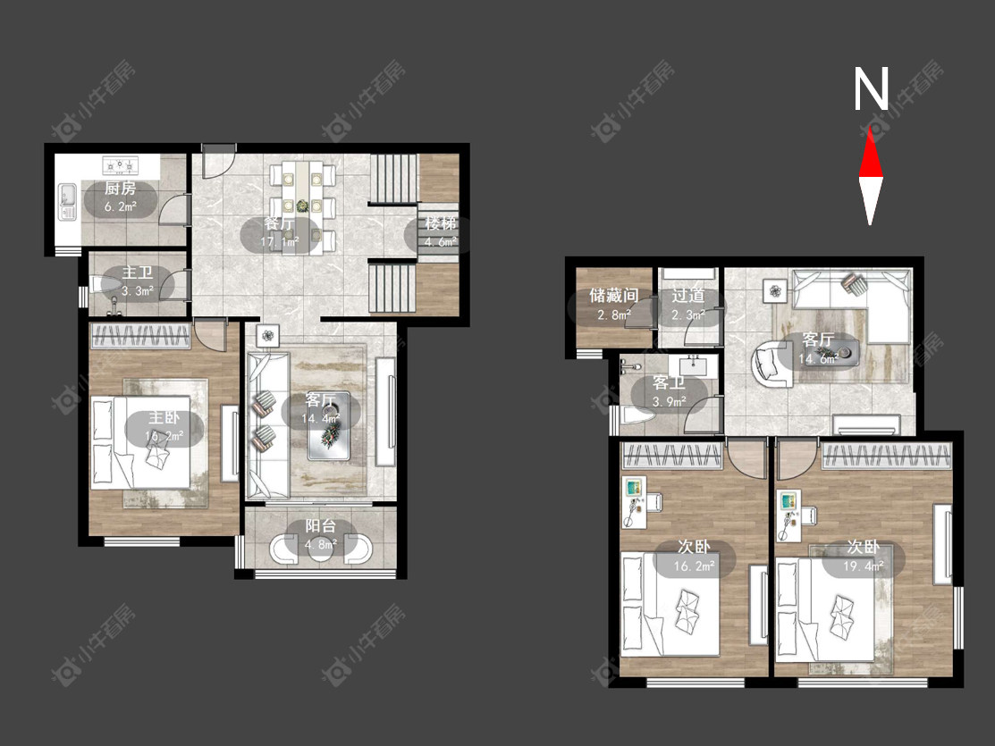 常州蔷薇家园在售二手房源户型图_小牛看房