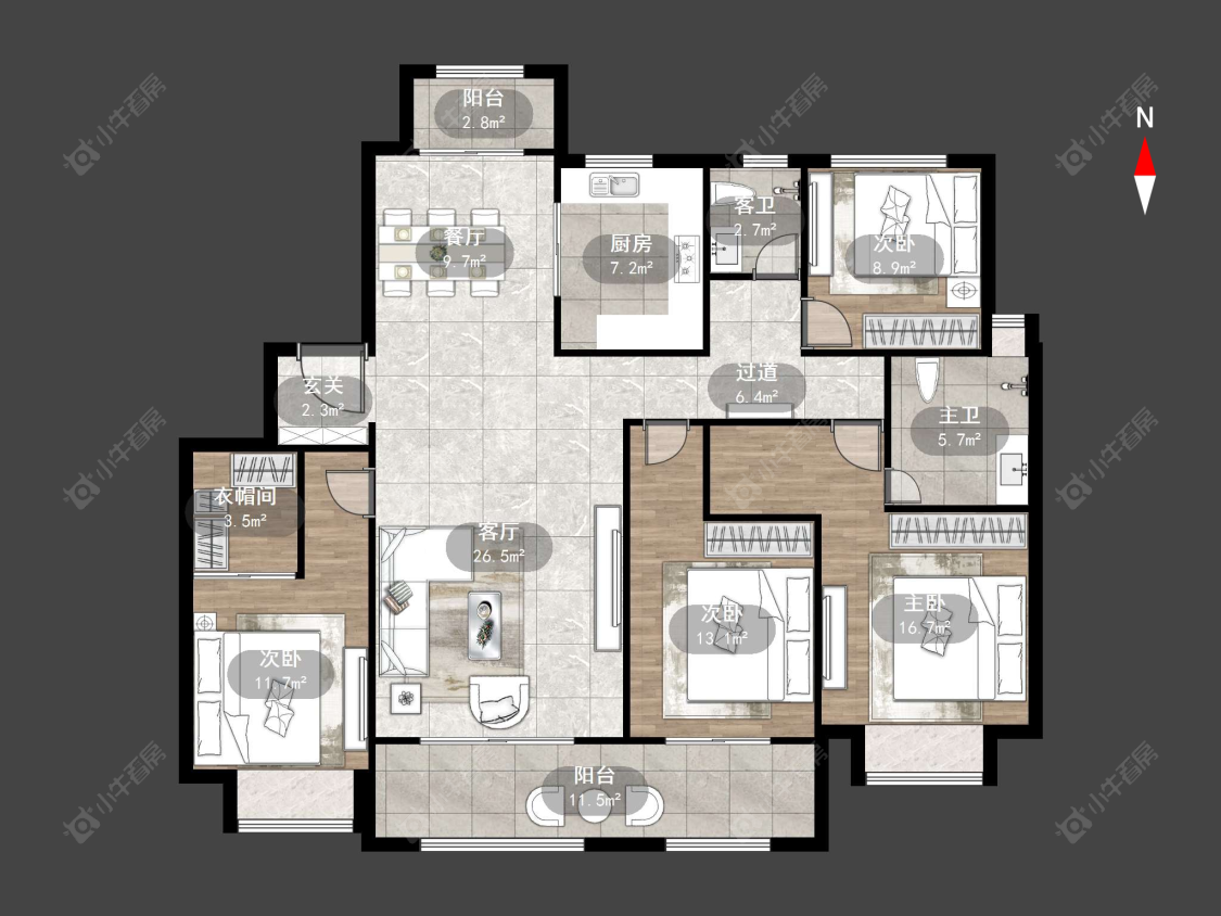 常州新城金郡(金坛)2区在售二手房源户型图_小牛看房