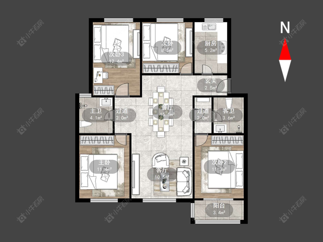 常州盘龙苑西区在售二手房源户型图_小牛看房