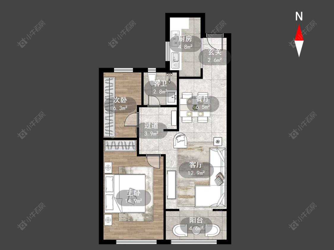 横麓雅居房源户型图 常州横麓雅居在售二手房源户型图_小牛看房