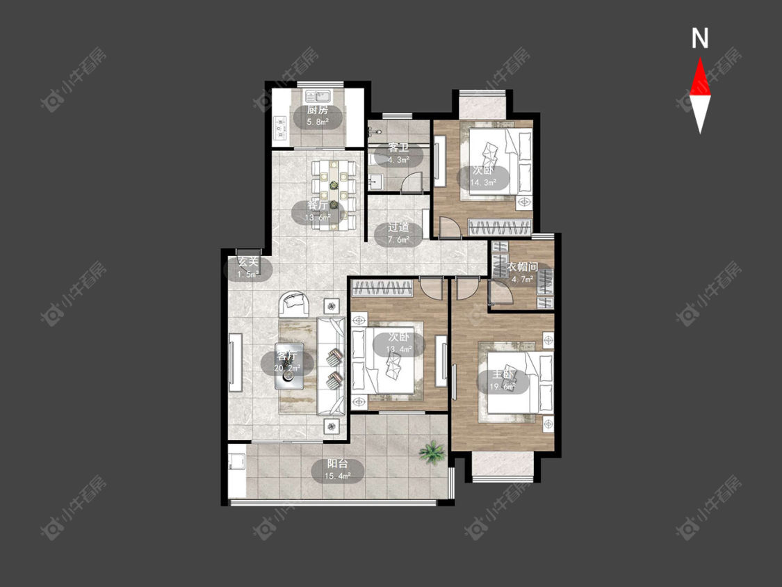 聚博花园房源户型图 常州聚博花园在售二手房源户型图_小牛看房
