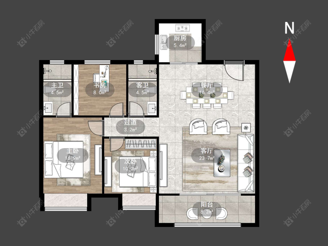 常州白云新城文华园在售二手房源户型图_小牛看房