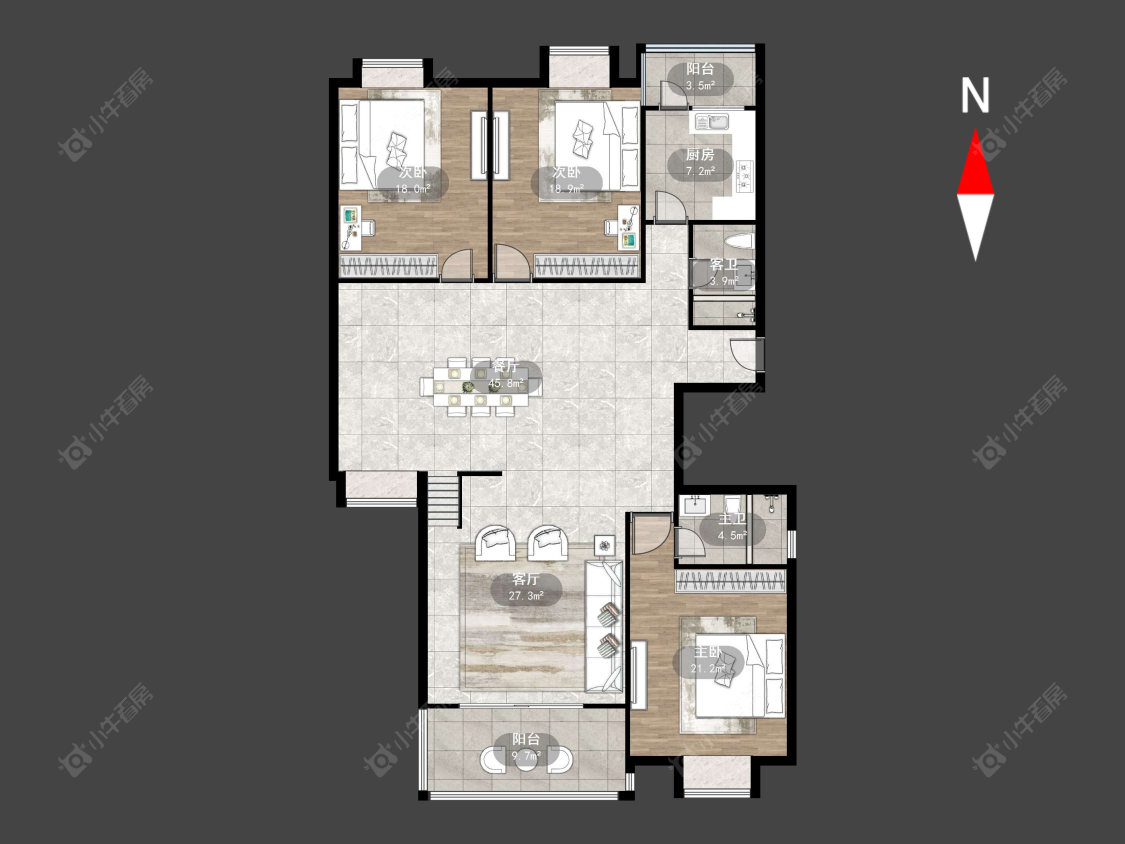 常州虹亚亲亲家园一期在售二手房源户型图_小牛看房