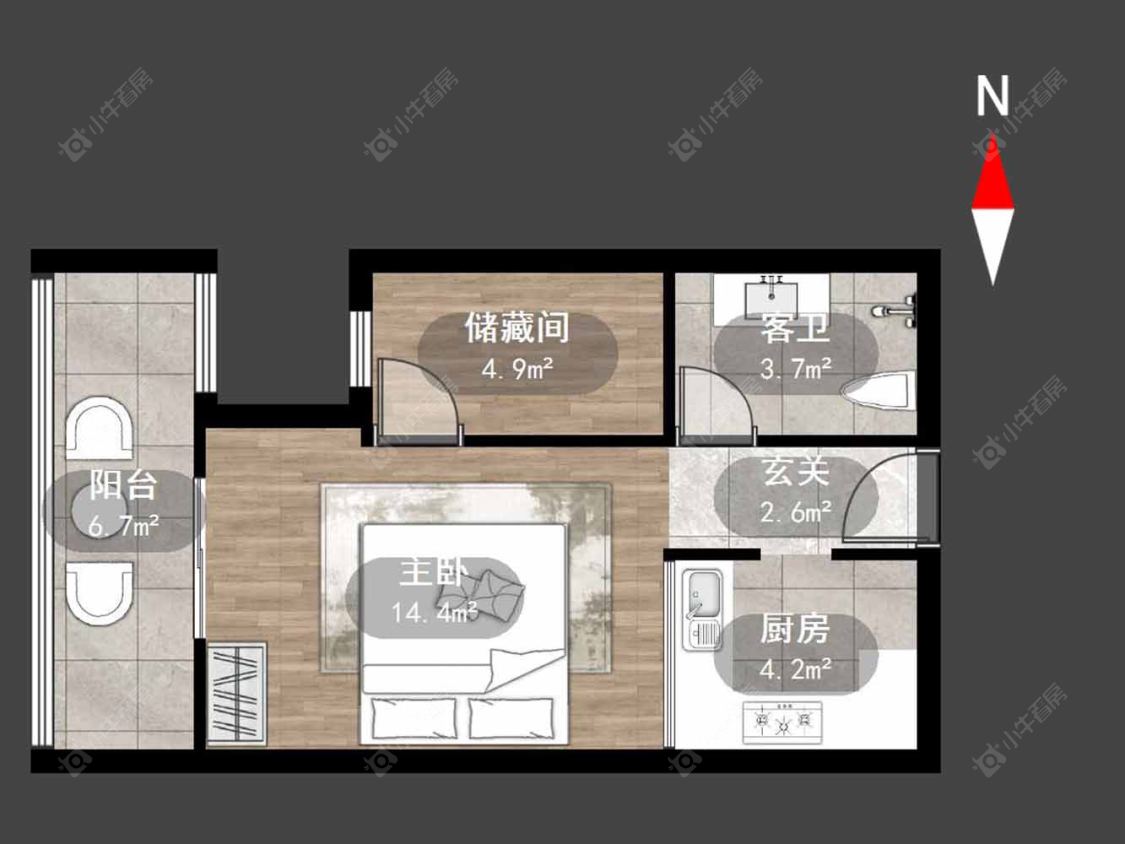 莱蒙城领尚房源户型图 常州莱蒙城领尚在售二手房源户型图_小牛看房