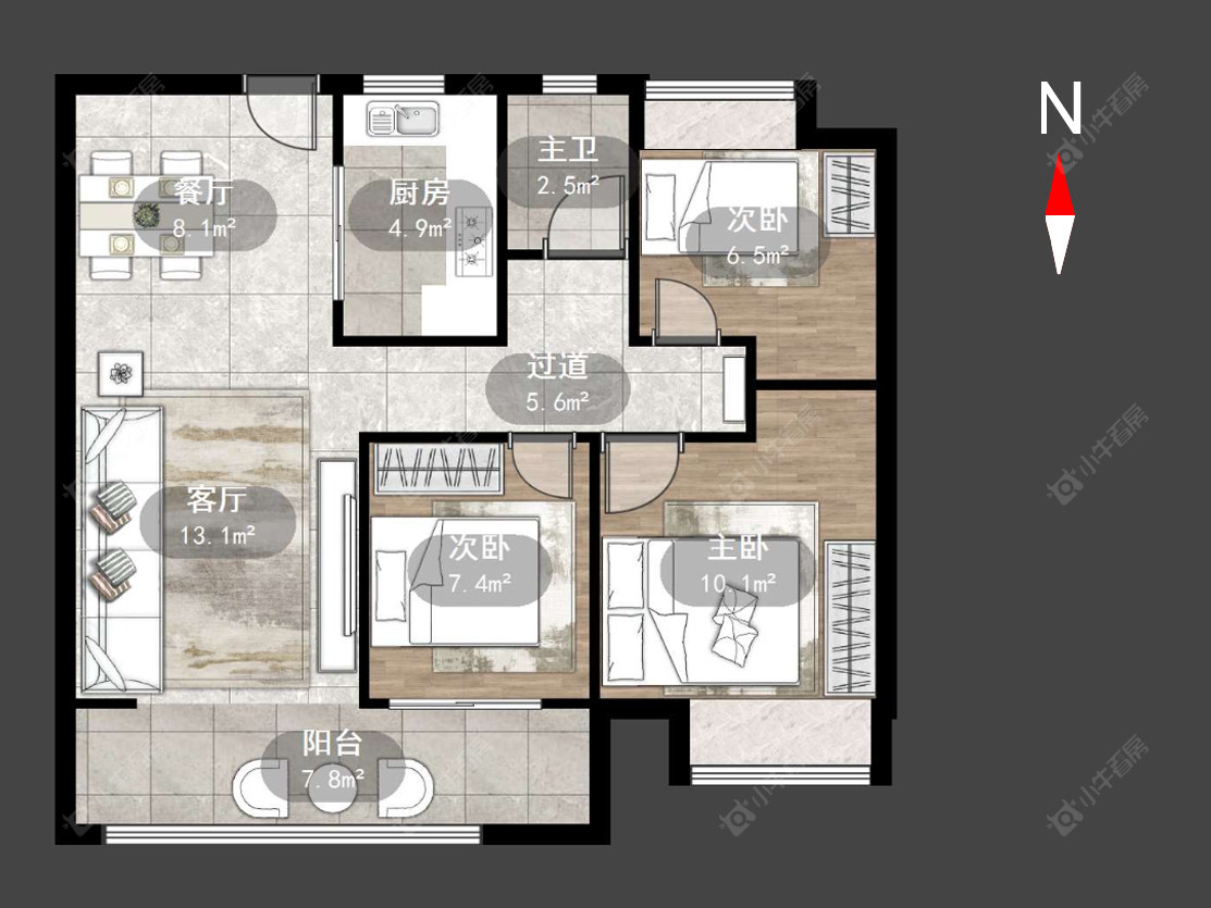 常州锦凤合鸣在售二手房源户型图_小牛看房