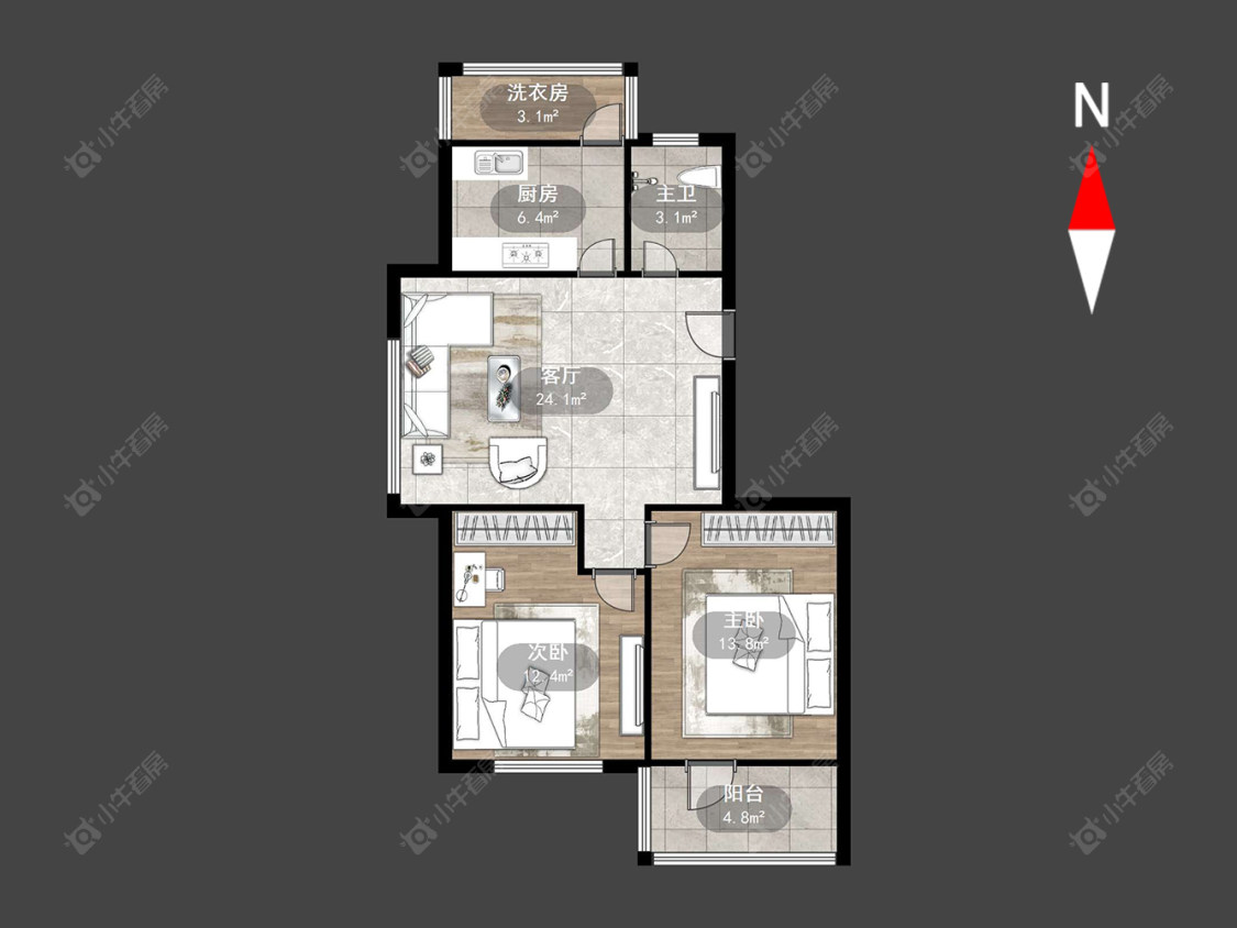 常州翔宇文苑在售二手房源户型图_小牛看房