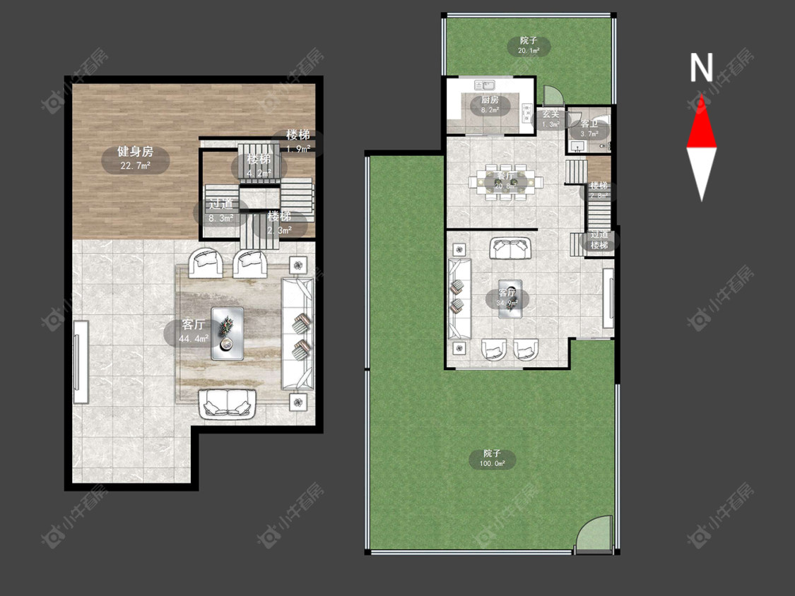 常州天禄西阆苑别墅区在售二手房源户型图_小牛看房