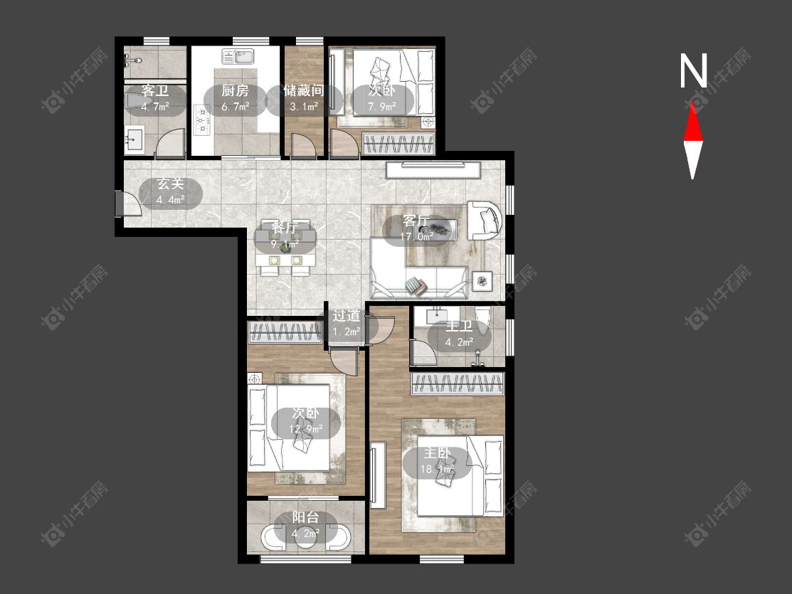 常州新乐花园在售二手房源户型图_小牛看房