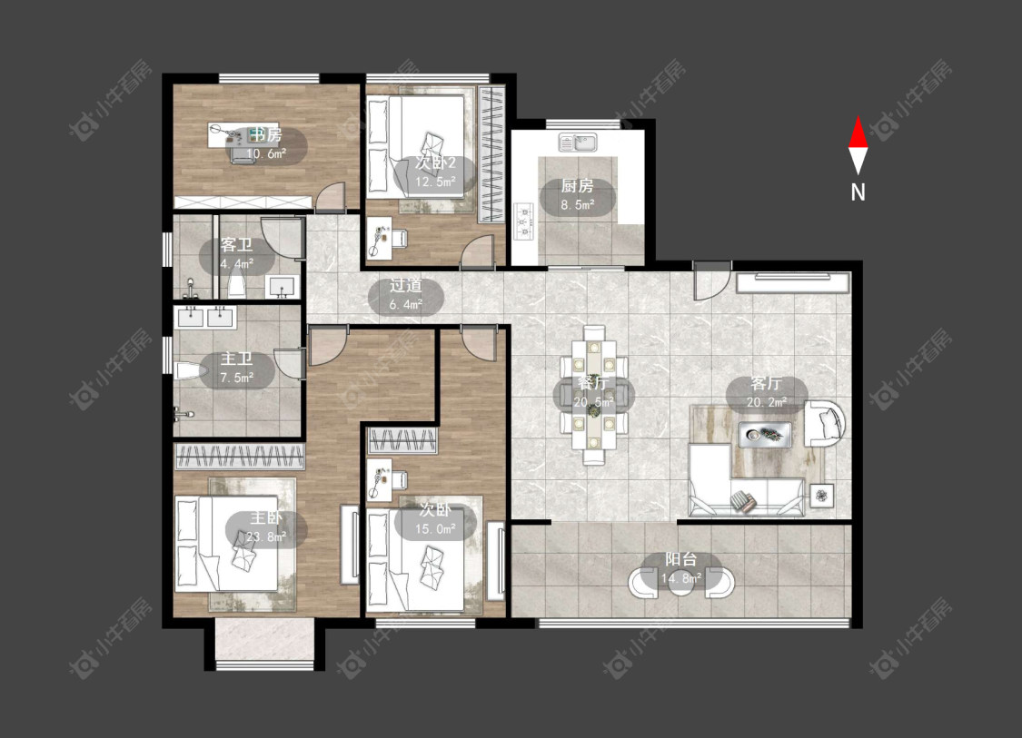 常州中海云樾里在售二手房源户型图_小牛看房