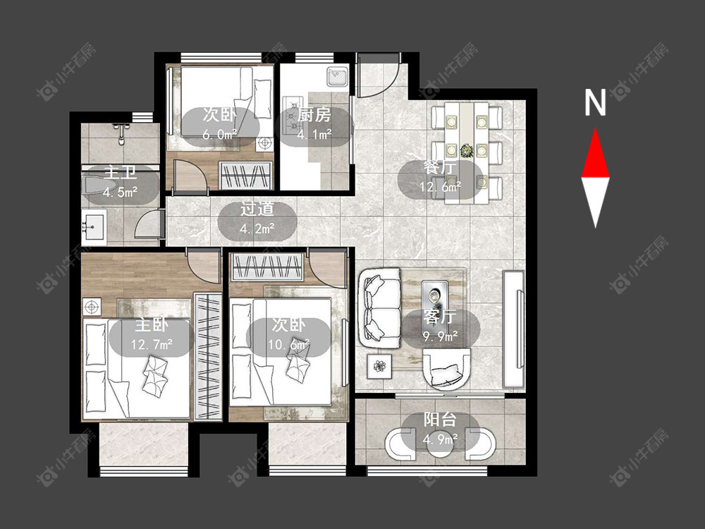 招商花园城房源户型图 常州招商花园城在售二手房源户型图_小牛看房