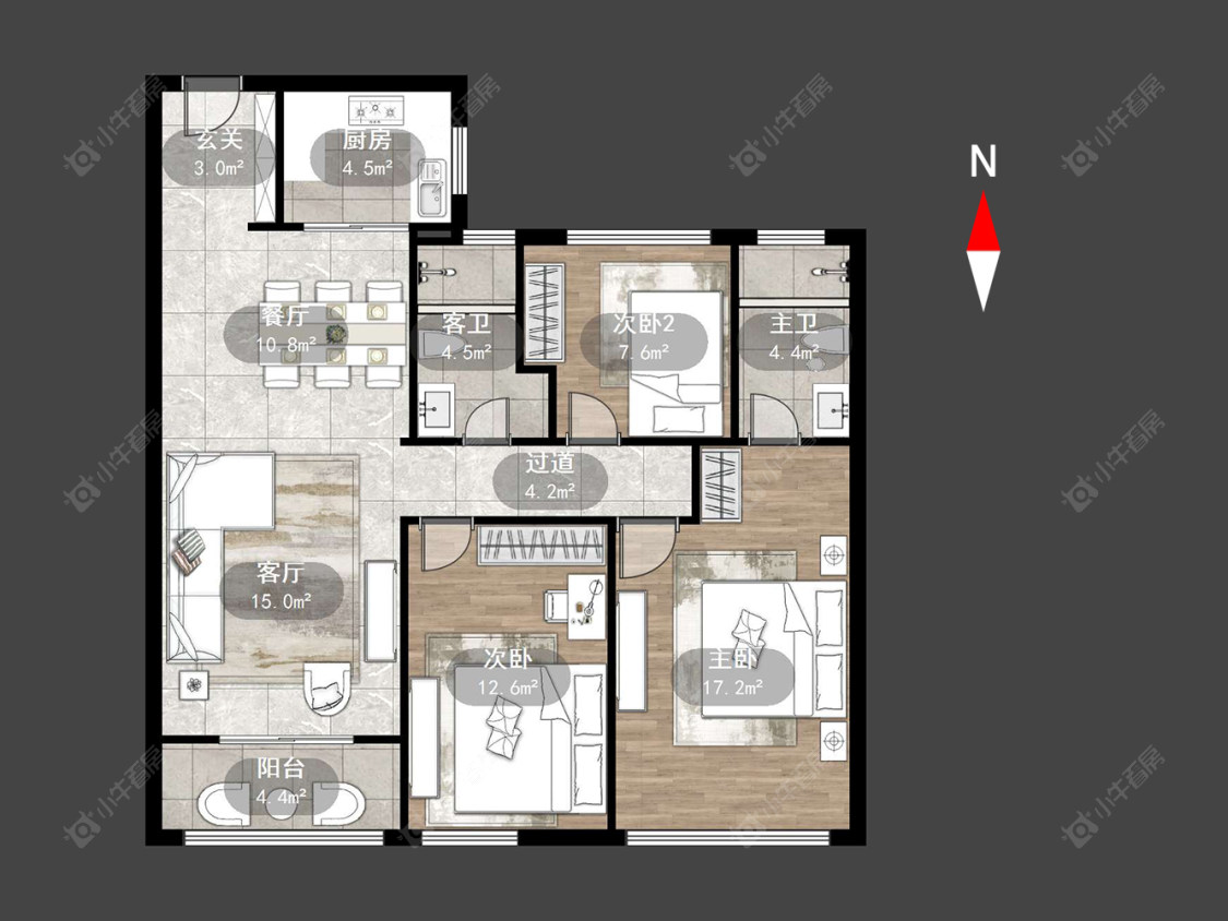 常州绿都万和城六区在售二手房源户型图_小牛看房