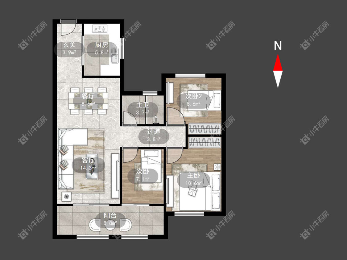锦上香郡房源户型图 常州锦上香郡在租房源户型图_小牛看房