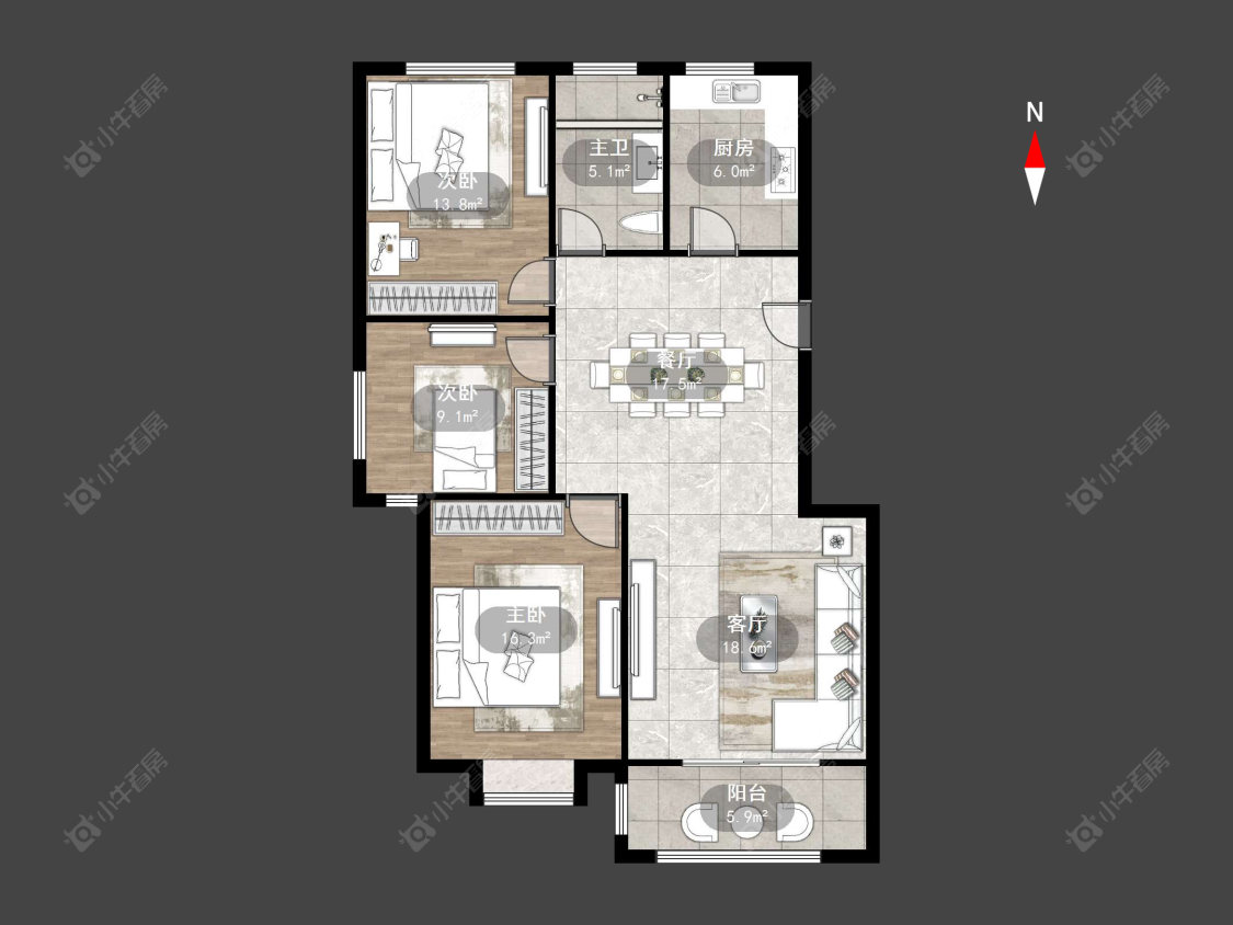 常州西湖馨宁在售二手房源户型图_小牛看房