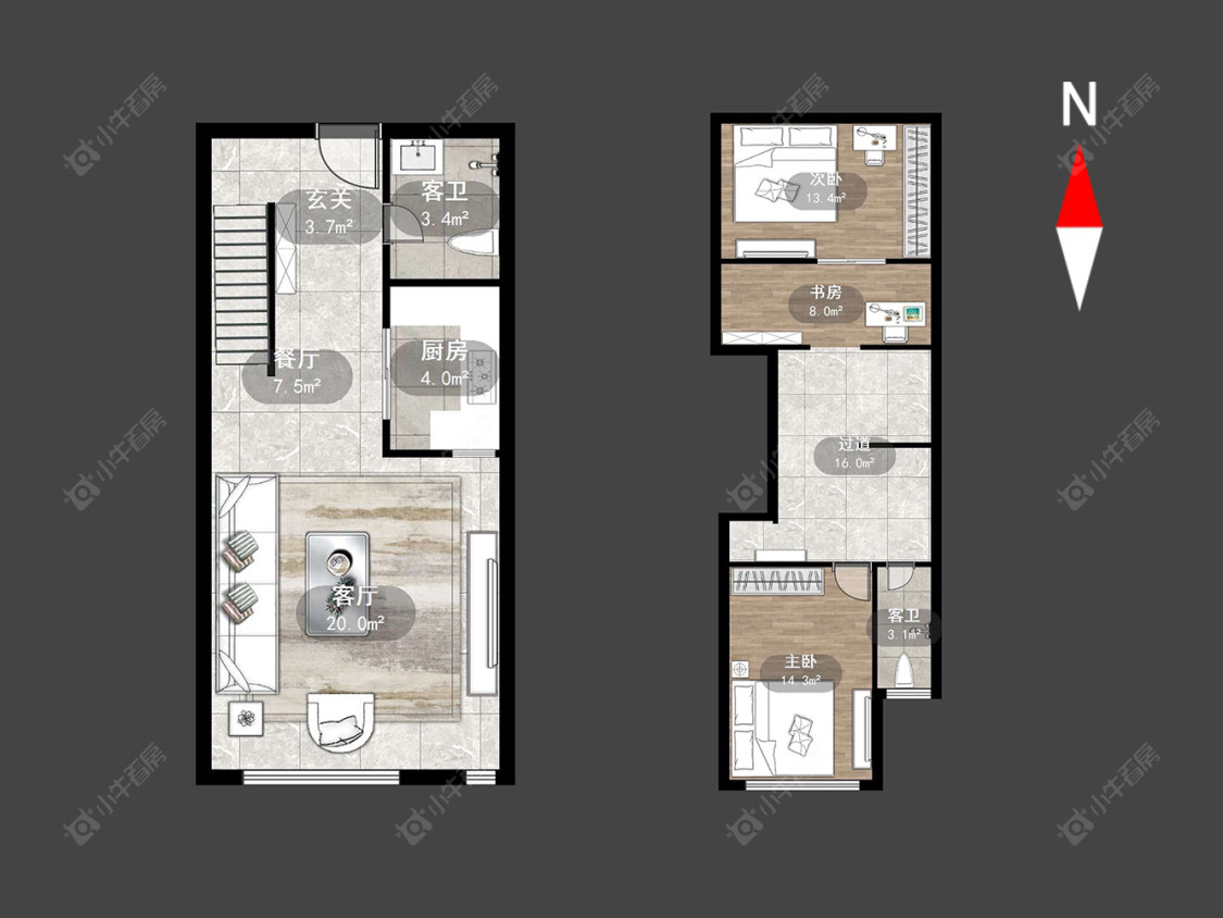 常州天誉城市花园在售二手房源户型图_小牛看房