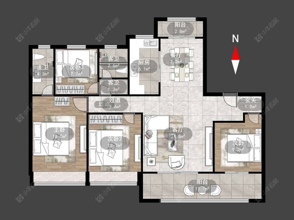 常州金科保利北郡花园在售二手房源户型图_小牛看房