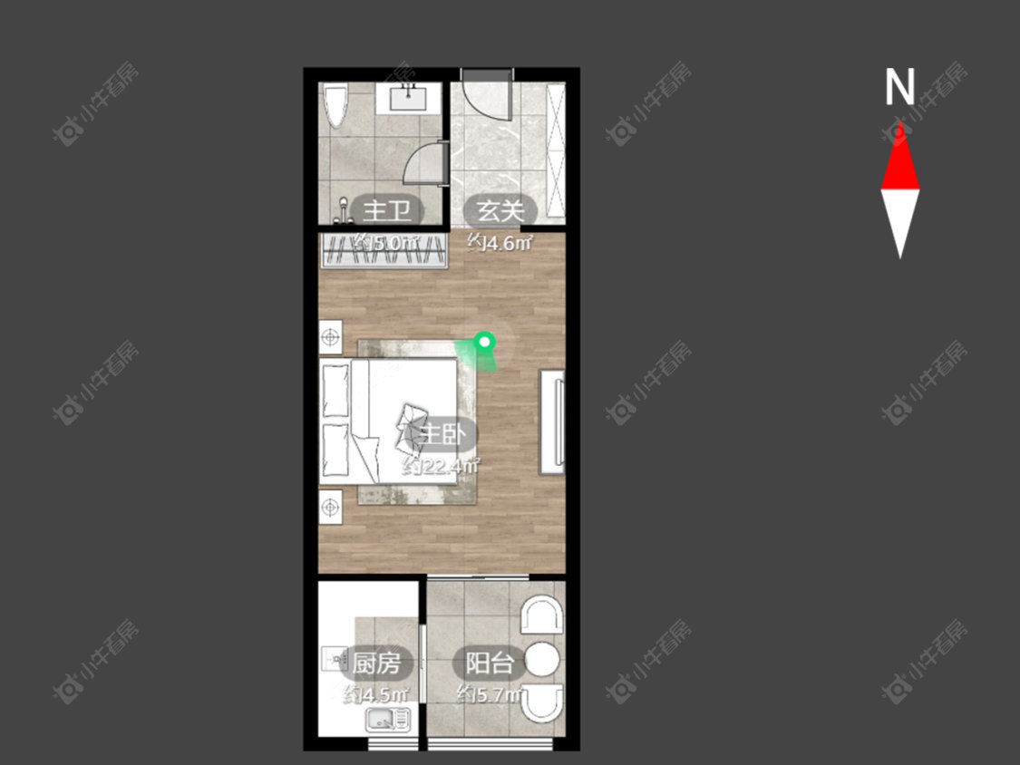 常州新北万达广场在售二手房源户型图_小牛看房