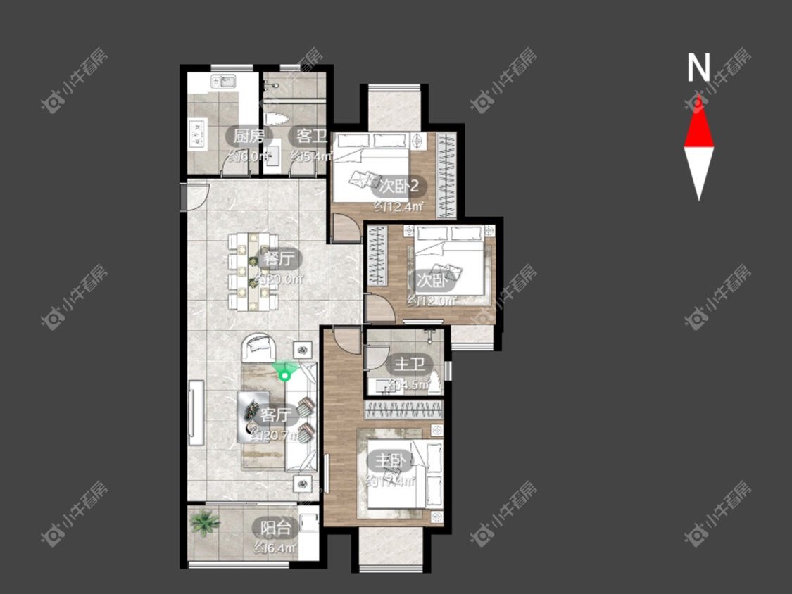 常州怡盛花园在租房源室内图_小牛看房