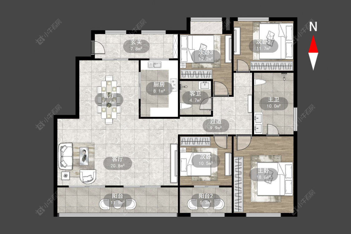 玉兰广场五期房源户型图 常州玉兰广场五期在售二手房源户型图_小牛看房