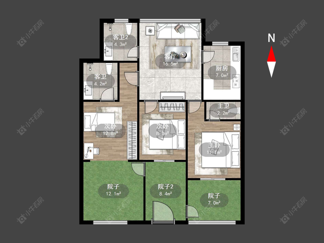 常州红梅新村在售二手房源户型图_小牛看房