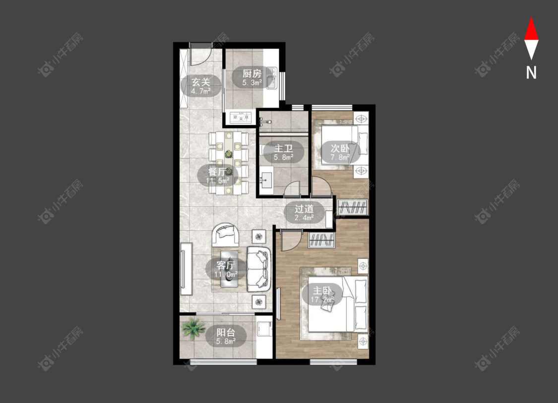 海华花园房源户型图 常州海华花园在售二手房源户型图_小牛看房