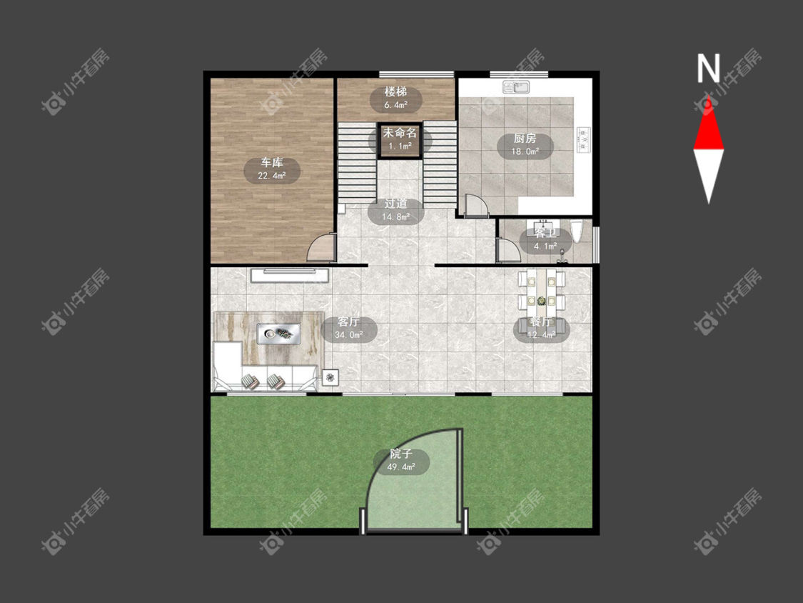 常州毛家塘在租房源户型图_小牛看房