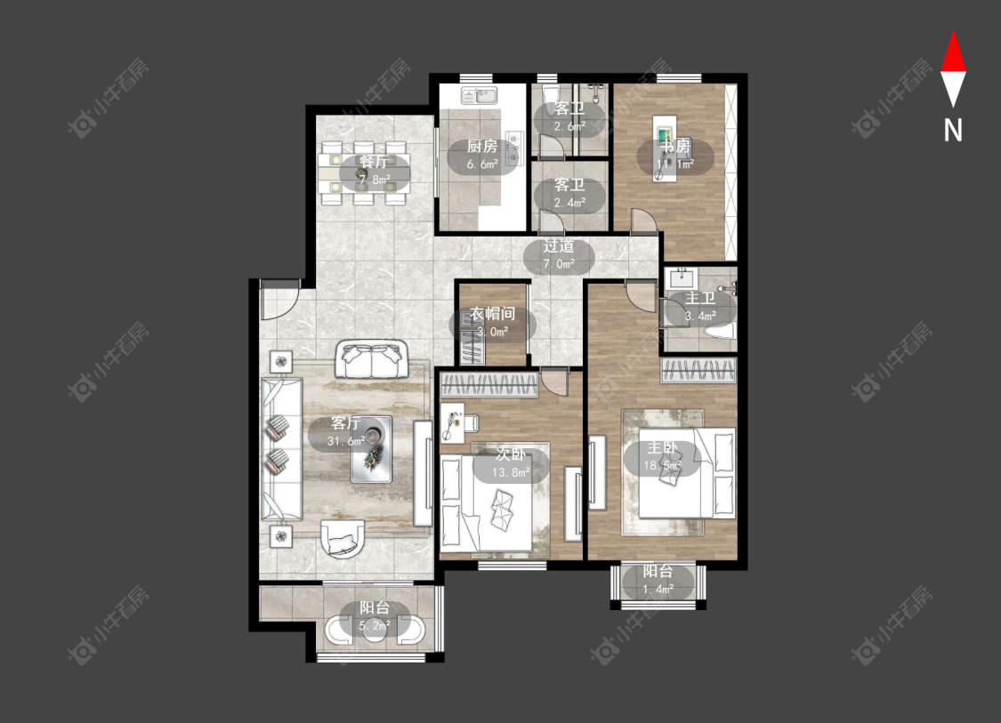 常州怡康花园在售二手房源户型图_小牛看房