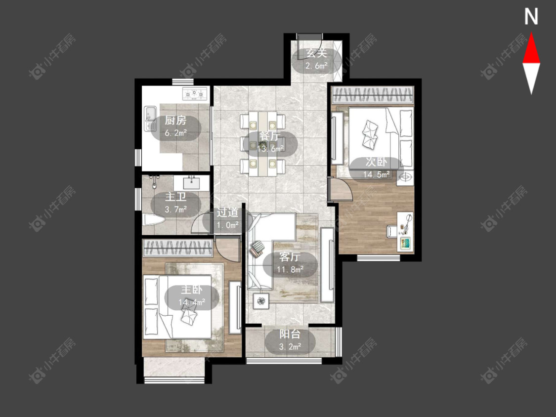 金色新城西区房源户型图 常州金色新城西区在售二手房源户型图_小牛看房