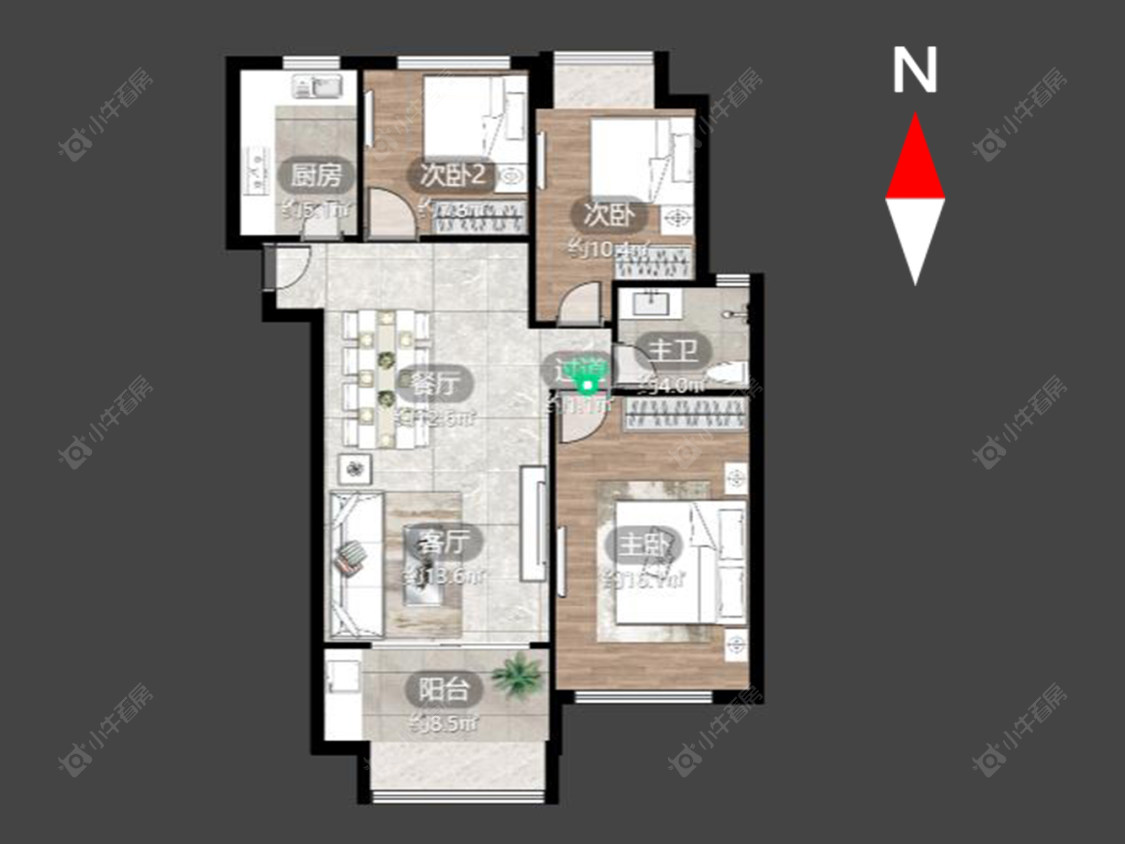 绿都万和城五区房源户型图 常州绿都万和城五区在售二手房源户型图_小牛看房