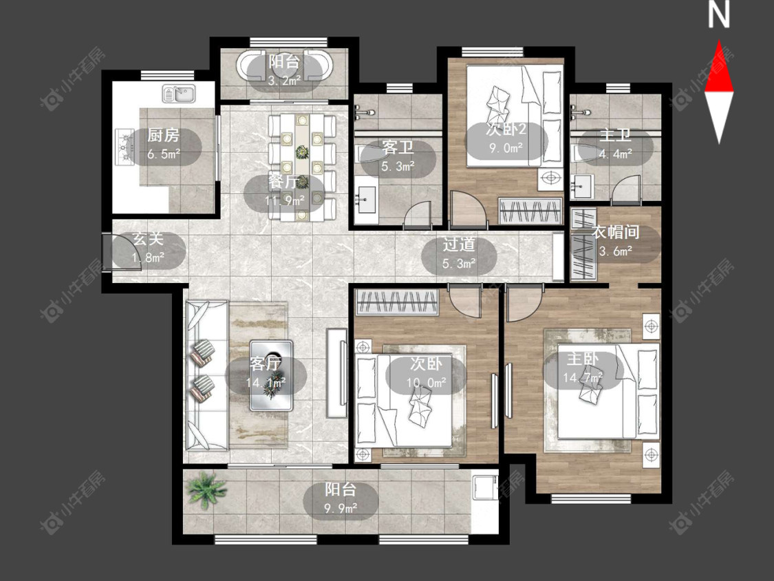 常州香溢紫郡一期在售二手房源户型图_小牛看房